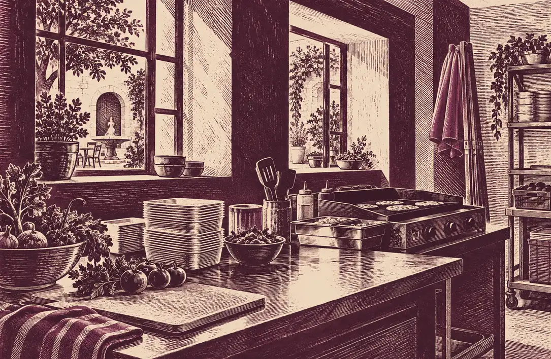 Illustration of mobile food businesses and their working space